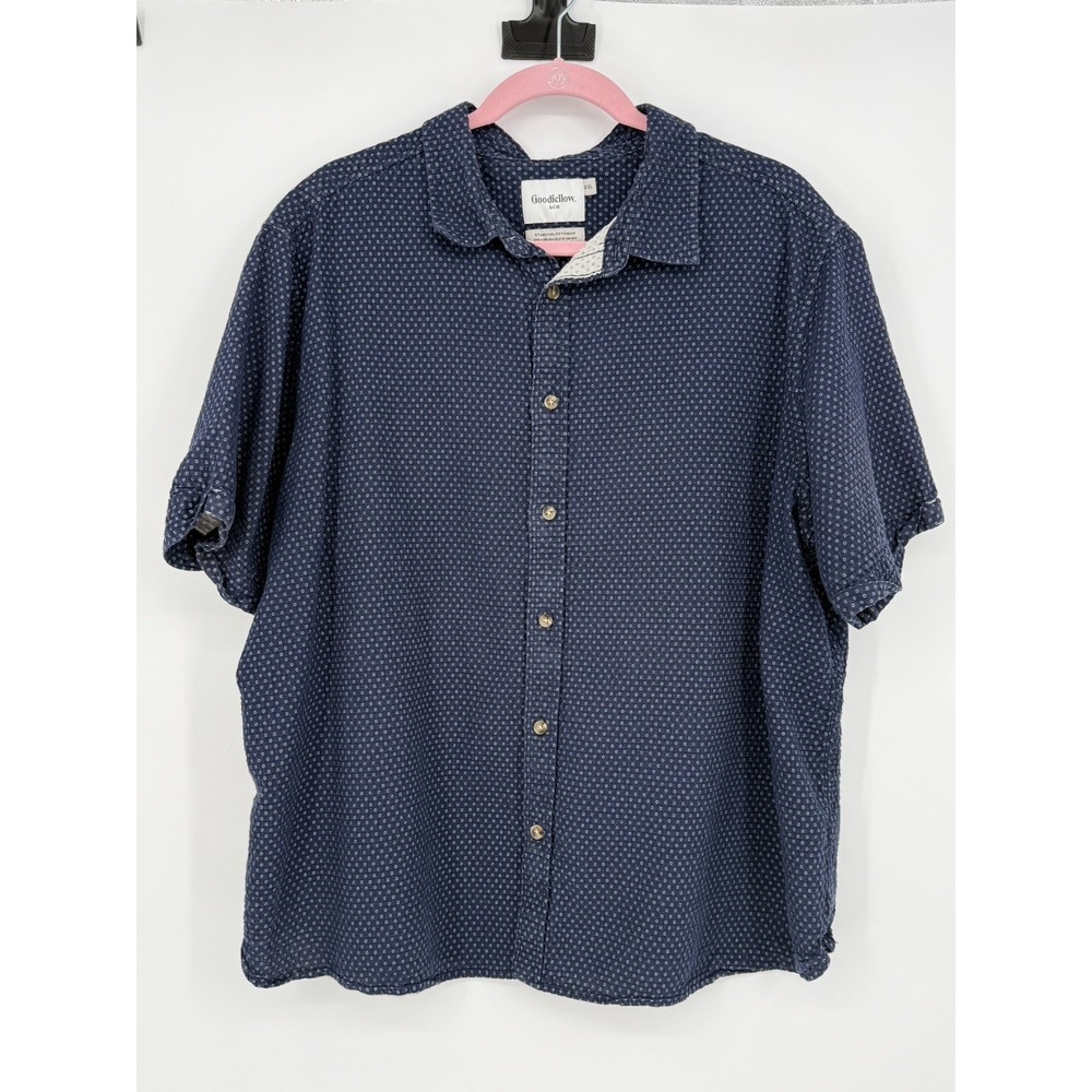 Goodfellow & Co. Men's Blue Short Sleeve Button Down XXL